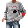 thumbnail image 1 of Tops holgados con mangas caídas para mujer, Tops con estampado de amor para el Día de San Valentín, blusa de manga larga con estampado de corazón y amor, Tops Tuinc, sudaderas Pompotops  gfhjh16990, 1 of 7