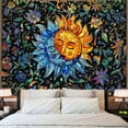 thumbnail image 4 of Gojian Yellow Sun and Moon Tapestry Vintage Indie Boho Tapestry Wall Hanging with Sunflowers Butterfly Moth Constellation Aesthetic Wall Tapestries for Bedroom Dorm Living Room, 4 of 6