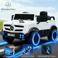 thumbnail image 2 of BKIRNP 12V Ride on Toys Electric Car,Licensed Mercedes-Benz Unimog w/Parent Remote Control,Age for 1-4 Boys,Girls,Kids,White, 2 of 7