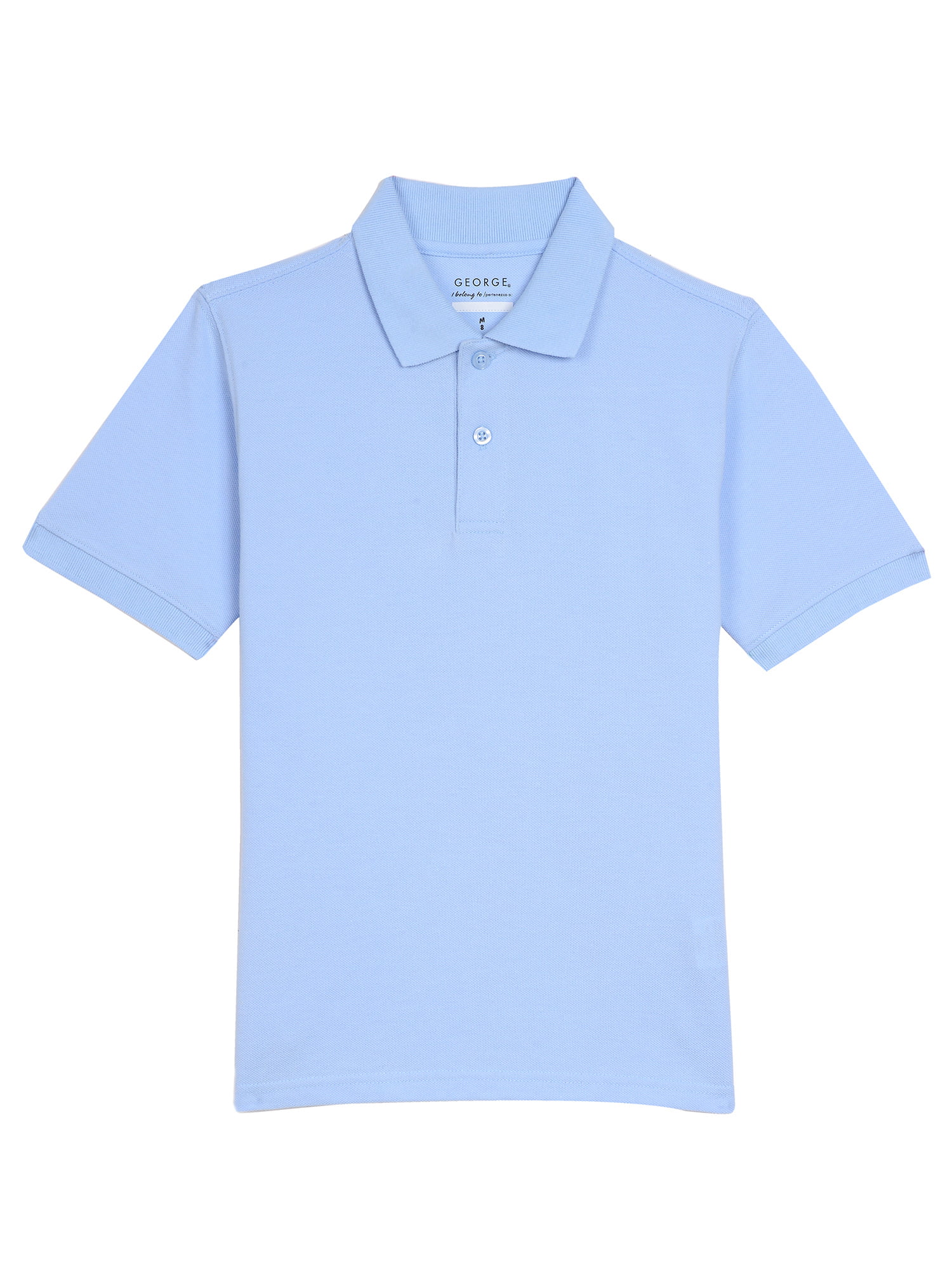 George Boys School Uniforms Long Sleeve Pique Polo Shirt -A3 