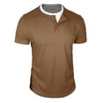 thumbnail image 7 of GEWSEY Mens Short Sleeve Shirts Casual Cotton Summer Slim Fit Waffle T-Shirts (Coffee, L), 7 of 7