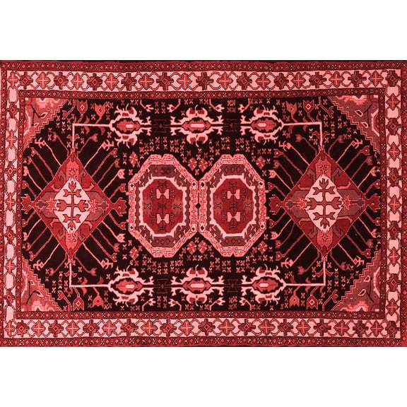 Ahgly Company Indoor Rectangle Persian Red Traditional Area Rugs, 5' x 7'