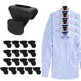 thumbnail image 1 of CHAO Gancho negro para ahorrar espacio para perchas de ropa, 18 piezas lindo gancho para ahorrar espacio, percha resistente para ahorrar espacio para colgar bolsas de ropa, armario del hogar, 1 of 5