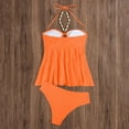 thumbnail image 5 of Women's Swimwear Two Piece Plus Size Solid Color Fashion Sexy No Buckle Adjustable Backless Bikinis Sets, 5 of 7