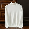 thumbnail image 2 of ZCFZJW Men's Turtleneck Slim Fit Lightweight Pullover Tops Casual Long Sleeve Solid Color Knitted Sweaters M, 2 of 7