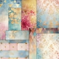 thumbnail image 2 of KARDLURY A5 Size Scrapbook Paper, 24 Sheets Single Sided Colored Vintage Pattern Craft Cardstock Decoupage Paper for Card Making Planner Junk Journal Journaling Scrapbooking Supplies, 2 of 3