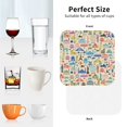 thumbnail image 6 of Rateoe Famous Places Drawing Drink Coasters Set of 4 Leather Coasters Spill Protection for Table Desk,Durable and Non Slip Leather Coaster ,4 Inches Drink Mats-Square, 6 of 6