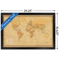 thumbnail image 3 of Antique World Map 2024 Wall Poster, 14.725" x 22.375" Framed, 3 of 5