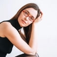 thumbnail image 2 of Gafas Blue Light FEISEDY Y2K Retro Ovaladas para Mujer B0258, 2 of 7