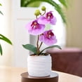 thumbnail image 4 of Accent Collection Pink Orchid Handmade Artificial Plants Indoor 9 inch 23 cm, 4 of 5