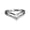 Silver, variant on YYKihy Creative V Shaped Sparkling Rhinestone Ring Heart Zircon Ring Jewelry Gift