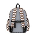 thumbnail image 3 of Brown and White Checkered Pattern Backpack for School, Cute School Bag with Adjustable Shoulder Straps and Padded Back, 13.4"x11"x4.7", 3 of 5