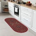 thumbnail image 3 of Ottomanson Non-Slip Hallway Runner Rug 20" x 59" Oval Perfect for High Traffic Areas, Red Oriental, 3 of 8