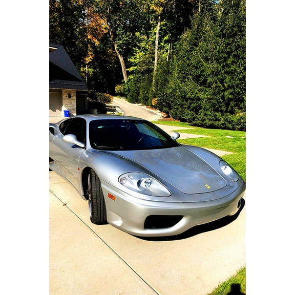 Ferrari 360 Modena Sports Car Luxury Car Racing Car Wall Art Home - 12x18 Inch Laminated Poster - Stunning Detail and Bold Colors