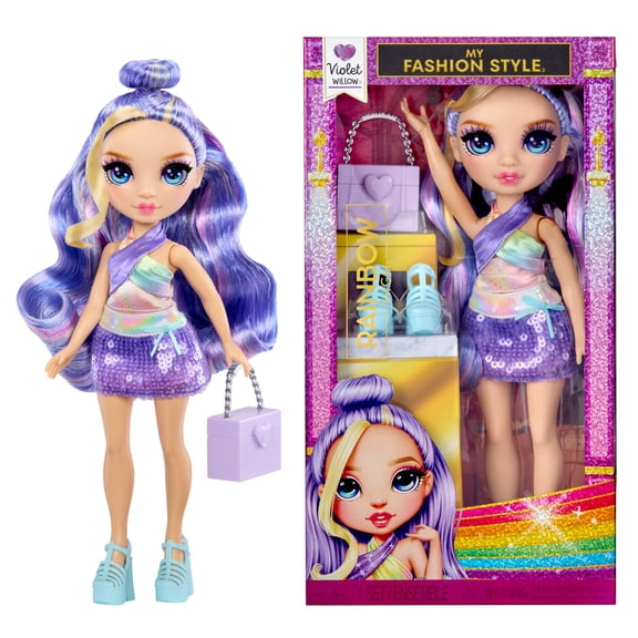 Rainbow High My Fashion Style Violet, Purple 11" Fashion Doll with Statement Outfit, Stylish Handbag, Girls Toy Gift for Kids Ages 4-12 Years