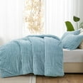 thumbnail image 2 of BEDELITE Fleece Twin Comforter Set -Super Soft & Warm Fluffy Light Blue Bedding, Luxury Fuzzy Heavy Bed Set for Winter with 1 Pillow case, 2 of 9