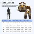 thumbnail image 4 of Uemuo Vintage Pattern Bald Eagle Pattern 2-Piece Loungewear Set - Men’s Soft Sleepwear, Cozy Winter PJs, Comfy Sleep Set-, 4 of 7