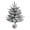 White, variant on Lksixu Christmas Tree Christmas Decorations, 17.7 inch Miniature Plastic Christmas Desktop Decorative Tree with Wooden Base, Scene Layout Christmas Ornaments for Front Door Desktop Indoor Outdoor