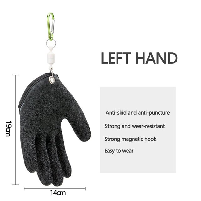 Guantes de pesca antideslizantes, protección de mano contra pinchazos, raspadores, pesca profesional, guantes de caza de látex, izquierda/derecha