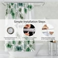thumbnail image 6 of Watercolor Botanical Shower Curtains 72x84 Inch Get Naked Green Eucalyptus Leaves for Minimalism Bathroom Decor Fabric Waterproof Polyester Bath Curtain Accessories Set with Hooks, 6 of 6