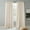 Light Beige, variant on NICETOWN White Semi-Sheer Curtains for Bedroom, Linen Textured Privacy Light Filtering Vertical Drapes Rod Pocket & Back Tab Flax Blend Drapes, 52"x 84", 2 Panels
