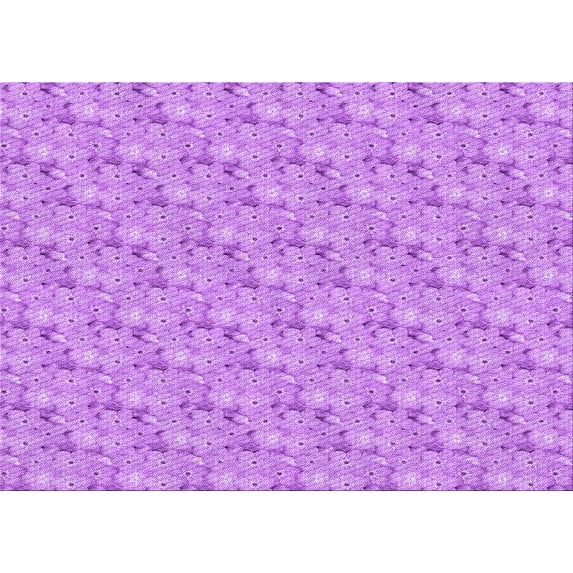 Ahgly Company Machine Washable Indoor Rectangle Transitional Violet Purple Area Rugs, 7' x 10'