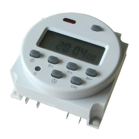 

GoFJ CN101A LCD Display Timer Digital Weekly Cycle Durable Plastic Time Relay Switch Support for Christmas Tree Lights
