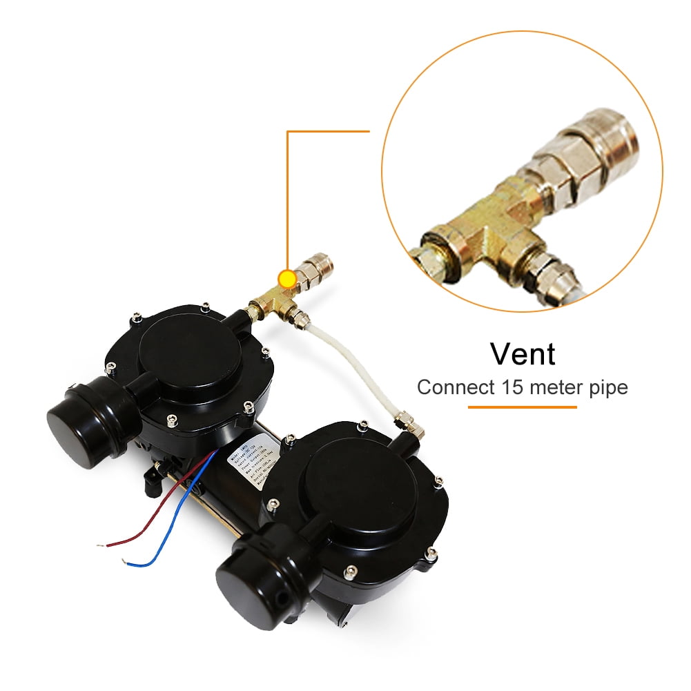 HPDAVV Snorkeling Air Compressor 3rd Lung 3pcs Set with 50ft ABS Breathing Hose & Diving Regulator Powered by 12V DC Battery