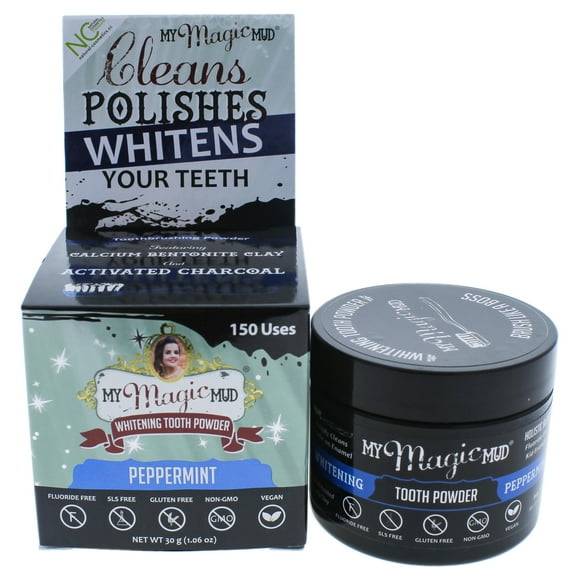 Whitening Tooth Powder - Peppermint by My Magic Mud for Unisex - 1.06 oz Tooth Powder