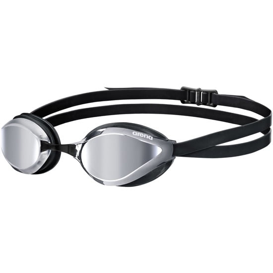 Arena Python Swim Goggles for Men and Women Silver-Black Mirror Lens