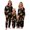Dark Green, variant on Shadoumai Family Christmas Pajamas Matching Sets Xmas Pjs for Family Cozy Christmas Sleepwear Front Zipper Closure, Reindeer Hood Holiday pajamas, Ribbed Cuffs