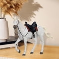 thumbnail image 3 of YIFAEUX PVC Horse Figure Movable Joints Simulation Horse Figurine with Saddle Miniature Horse Model Collectible Toy Decoration Ornament, 3 of 7