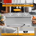 thumbnail image 6 of Gonipol 19.2QT 6-Pan Commercial Food Warmer, 1500W 110V Large Stainless Steel Electric Countertop Steam Table Food Warmers for Parties,w/ Temperature Control for Catering (6*0.79Gal), 6 of 9