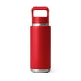 thumbnail image 2 of Yeti 26Oz Rambler Water Bottle With Color Matched Straw Cap Rescue Red, 2 of 6