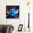 thumbnail image 2 of (LP114) Resina Diamante La Serie Animal Pequeño Pterosaurio Azul Con Diamantes 30*30CM, 2 of 9