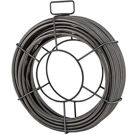 KFFKFF Drain Cleaning Cable 50" x 3/8" Solid Cable Sewer Cable Drainage Auger Cable Cleaner Snake Clogged Pipe Drainage Cleaning Cable Sewer Drainage Auger Snake