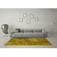 thumbnail image 3 of Ahgly Company Machine Washable Indoor Rectangle Oriental Yellow Industrial Area Rugs, 8' x 12', 3 of 4