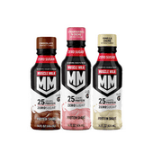 Muscle Milk Genuine Shake, Strawberry, Vanilla, Chocolate, 14 Fl Oz Bottles (Pack of 3)