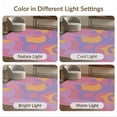 thumbnail image 7 of ODIKA 8'x10' Purple Orange Geometric Fusion Washable Area Rug Vibrant Mixed Stripes Pattern IV Design for Living Room, Under Sectional, Family , Durable, Non-Slip, 7 of 7