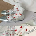 thumbnail image 7 of Cute Heart White Red Ankle Women Socks Frilly Fun Bear Pattern Long Crew Novelty Aesthetic Sock 4 & More Pairs, 7 of 7