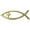 Gold, variant on Christian Ichthys Fish Stickers Weather Resistant Adhesive Decals Savior Fish Car Stickers for Vehicle & Laptops