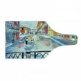 thumbnail image 1 of Venice Cutting Board, Colorful Sketch of a Landscape the Bridge of Sighs in Venice Romantic Scene, Decorative Tempered Glass Cutting and Serving Board, Wine Bottle Shape, Multicolor, by Ambesonne, 1 of 1