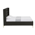 thumbnail image 2 of Posh Living Kaeson Velvet King Size Platform Bed Black, 2 of 8