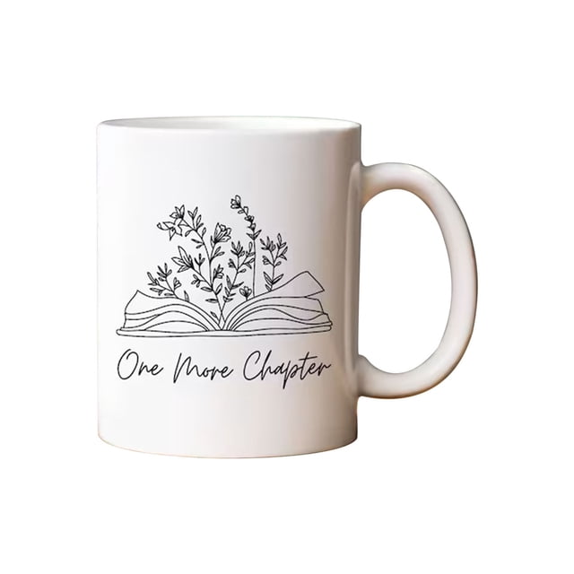 Customizable Book Lover Mug with Floral Design - Personalized Ceramic Reading Cup for Teachers, Librarians & Readers