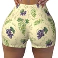 thumbnail image 2 of Fotbe Green And Purple Grapes Shorts Sin Costuras – Shorts Deportivos de Cintura Alta para Mujer, Elásticos para Gimnasio, Yoga, Running o Ciclismo-XX-Large, 2 of 8
