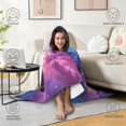 thumbnail image 4 of Funny Pizza Cat Wearable Blanket Hoodies for Women Men Adults Cat Lovers Cozy Soft Colorful Galaxy Space Cats Hooded Blankets for Sofa Bed Decor Birthday Gifts 50x60 Inch, 4 of 5