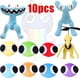 thumbnail image 1 of Juguete de peluche de amigos arcoíris, juego de animación, figura de dibujos animados, muñeca de peluche suave, personaje de monstruo Kawaii para niños, regalos de Navidad, 10 piezas, 1 of 5