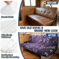 thumbnail image 3 of Uourmeti Jackknife Sofa Bed Covers Elastic Stretch, Compatible with Travel Trailer Futon Jackknife Sofa, Pet Friendly 2 Piece Slipcovers, 3 of 7