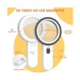 thumbnail image 2 of Lupa con luz, lupa grande de mano 30x, lupa iluminada con 12 LED para degeneración macular, lectura para personas mayores, Solde, 2 of 5