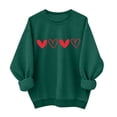 thumbnail image 1 of Mujeres Manga Larga Tops Casual Cuello Redondo Moda Impresión Suéter Sudadera Invierno Suave, 1 of 3